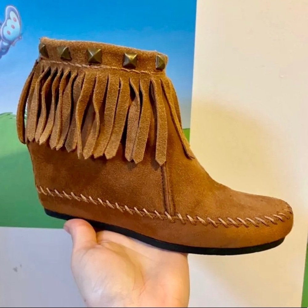 Mossimo Fringe Hidden-Heel Boots - Picture 2 of 3